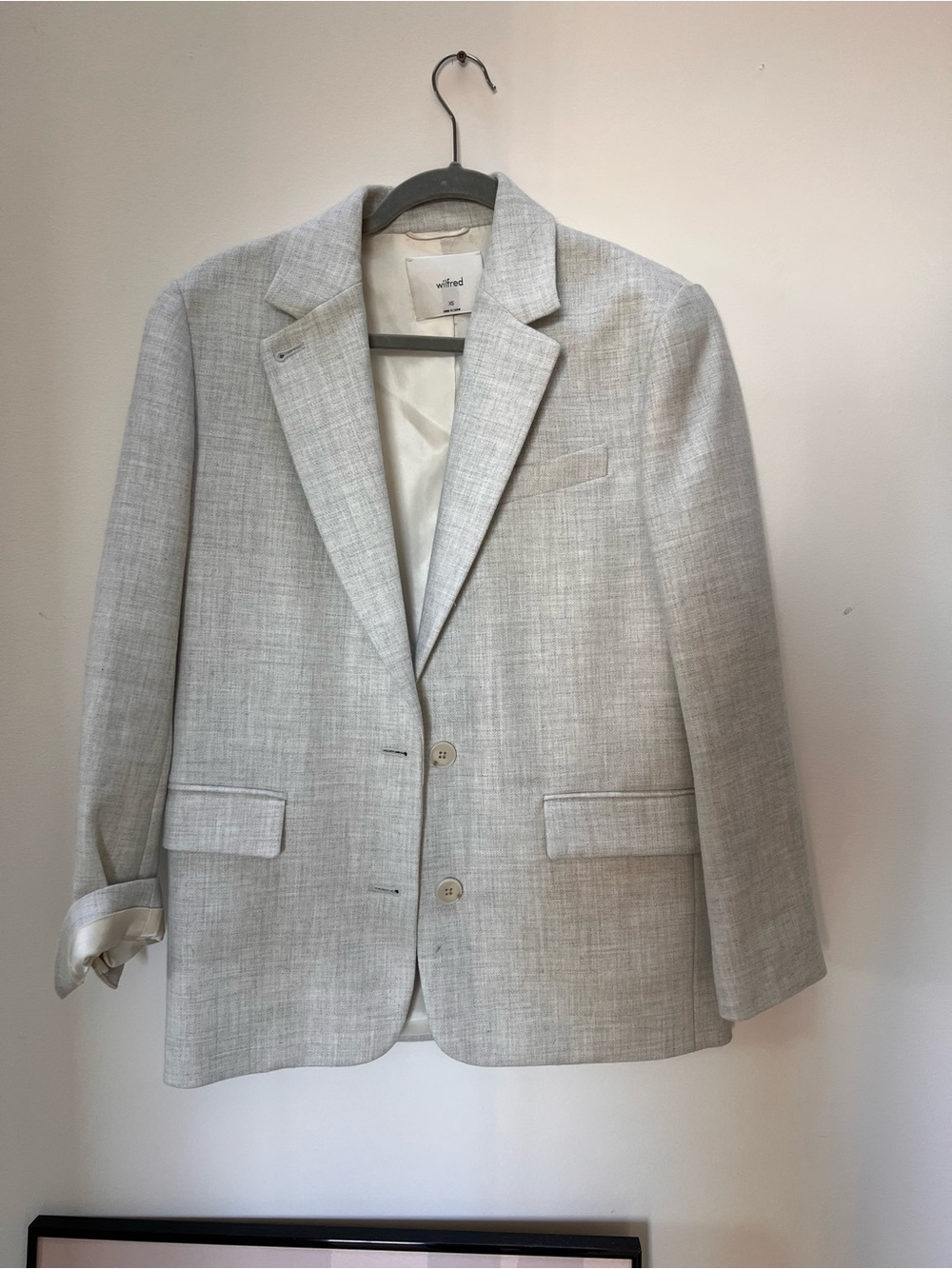 Wilfred Light Gray Oversized Blazer